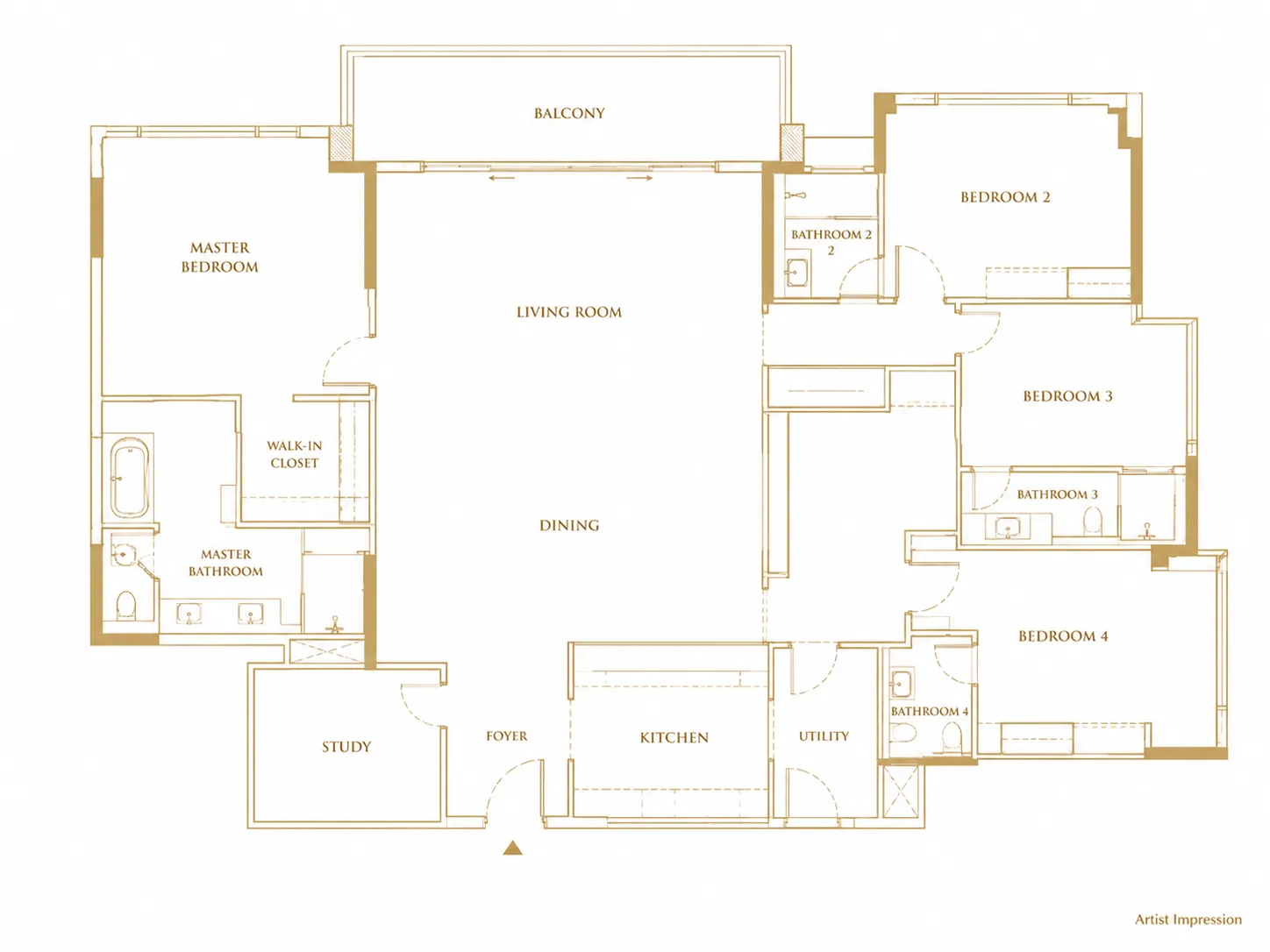 4 BHK Floor Plan Mahalaxmi